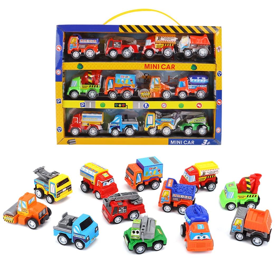 Pull Back Car Set Mini Plastic Interactive Car Toys Vehicle Toys