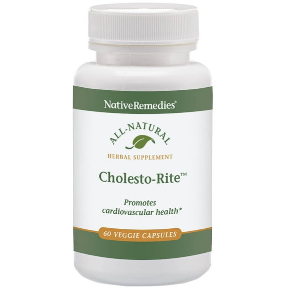 NativeRemedies Cholesto-Rite - All Natural Herbal Supplement Supports Balanced Cholesterol Levels and Cardiovascular Health - 60 Veggie Caps