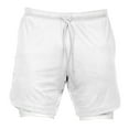 thumbnail image 2 of S SERENABLE 2 in Running Shorts Built In Base Layer Short Pants Pocket White L, 2 of 9