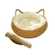 thumbnail image 4 of Cama para gatos, nido con cojín extraíble, salón para gatos, cómodo tablero rascador para gatos, casa para mascotas para perros pequeños, cachorros y Almohada blanca 38x13cm Yinane Salón de camas para gatos, 4 of 8