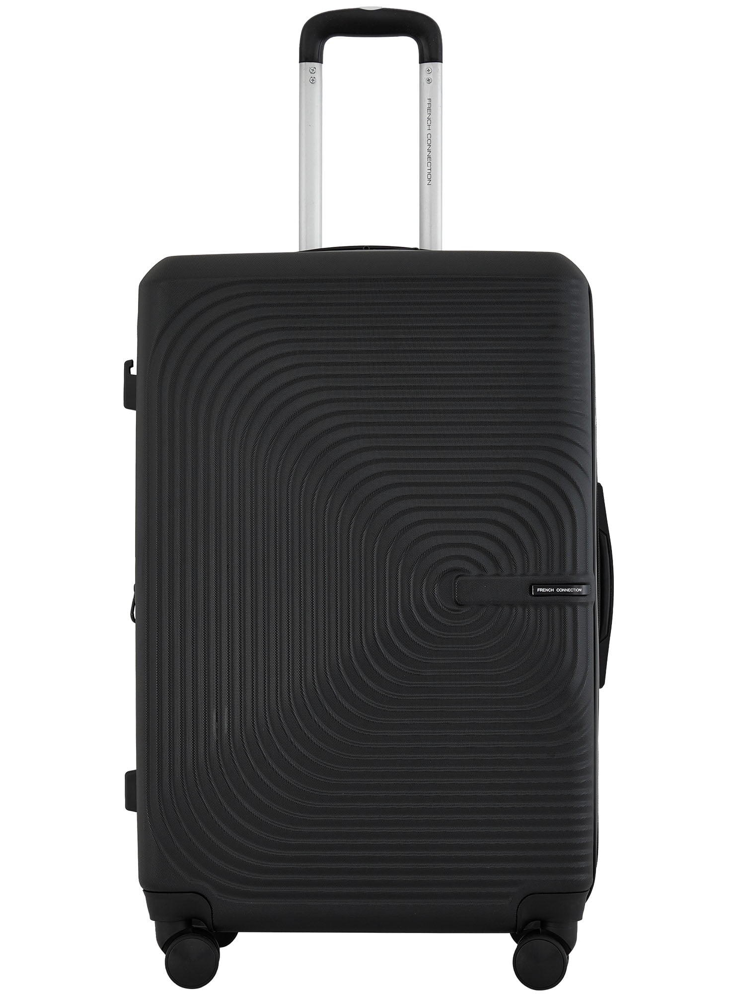 French Connection 3-Piece Hardside Expandable Luggage Set, Black