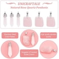 thumbnail image 5 of 24Pcs 2 Styles Natural Rose Quartz Pendants with Stainless Steel Snap On Bails Faceted Bullet Gemstone Pendant Quartz, 5 of 8