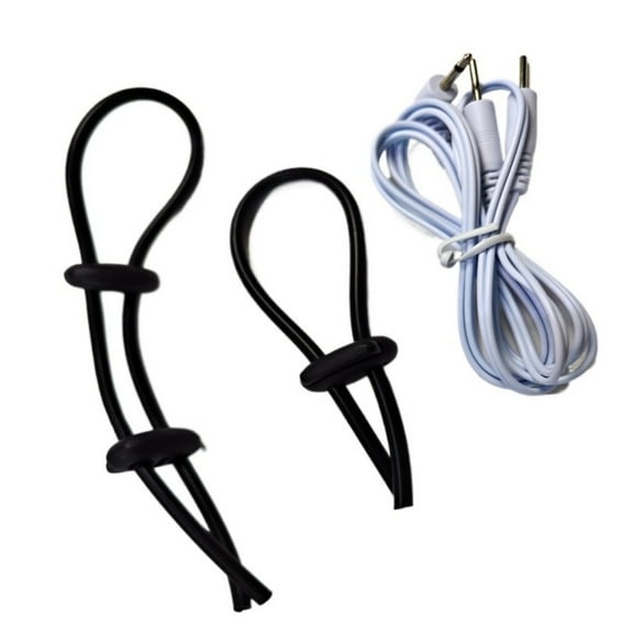 Soft Adjustable Conductive Loops Ring Massager Units Accessories with Lead Wires Cable