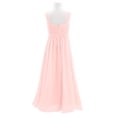 thumbnail image 5 of TSSOE Kids Big Girls Long Bridesmaid Dress Juniors Formal Wedding Pageant Party Prom Maxi Gowns Pearl Pink 16, 5 of 7