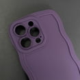thumbnail image 5 of Case for iPhone 15 Plus Case, Wave Curly Frame Design for Women Girls, Cute Wavy Phone Case, Soft TPU SLiquid Silicone Camera Protection Phone Cover for iPhone 15 Plus, Dark Purple, 5 of 12