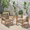 thumbnail image 3 of Afuera Living Outdoor Acacia Wood Club Chair in Teak and Mocha (Set of 2), 3 of 13