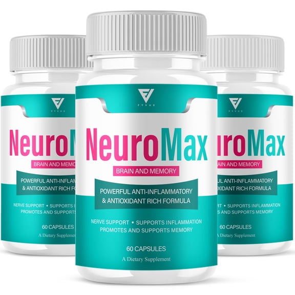 (3 Pack) NeuroMax Brain and Memory Support Supplement Neuro Max Capsules, NeuroMax Brain and Memory Multivitamin (180 Capsules)