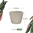 thumbnail image 3 of Ecobo Maceta de 29,0 cm de Alto | Ecológica, Duradera y Ligera | Para Uso en Interiores y Exteriores, Resistente a la Intemperie, Diseño Contemporáneo de Artesanos Brasileños - Color Arena, 3 of 4