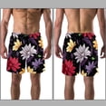 thumbnail image 3 of luoweisi Men's Beach Shorts Quick Dry Swim Trunks with Mesh Lining Flower L, 3 of 5