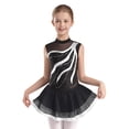 thumbnail image 3 of YONGHS Kids Girls Sleeveless Ice Roller Skating Dress Ballerina Ballroom Ballet Dancewear White 16, 3 of 7