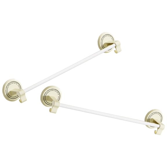 LOLIPPYY 2Pcs Bathroom Towel Holder White Wall Mounted Iron Tube Rack for Towel Organization