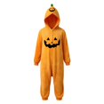 thumbnail image 5 of Kids Pumpkin Onesie Halloween, Orange Face Warm Jumpsuit for Boys and Girls, 5 of 5