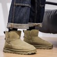 thumbnail image 7 of Men's Slip-On Fleece Lined Short Winter Snow Boots, Adult Male Round Toe Suede Upper Footwear with Thick Platform Outsole for Cold Season Daily Wear, 7 of 7