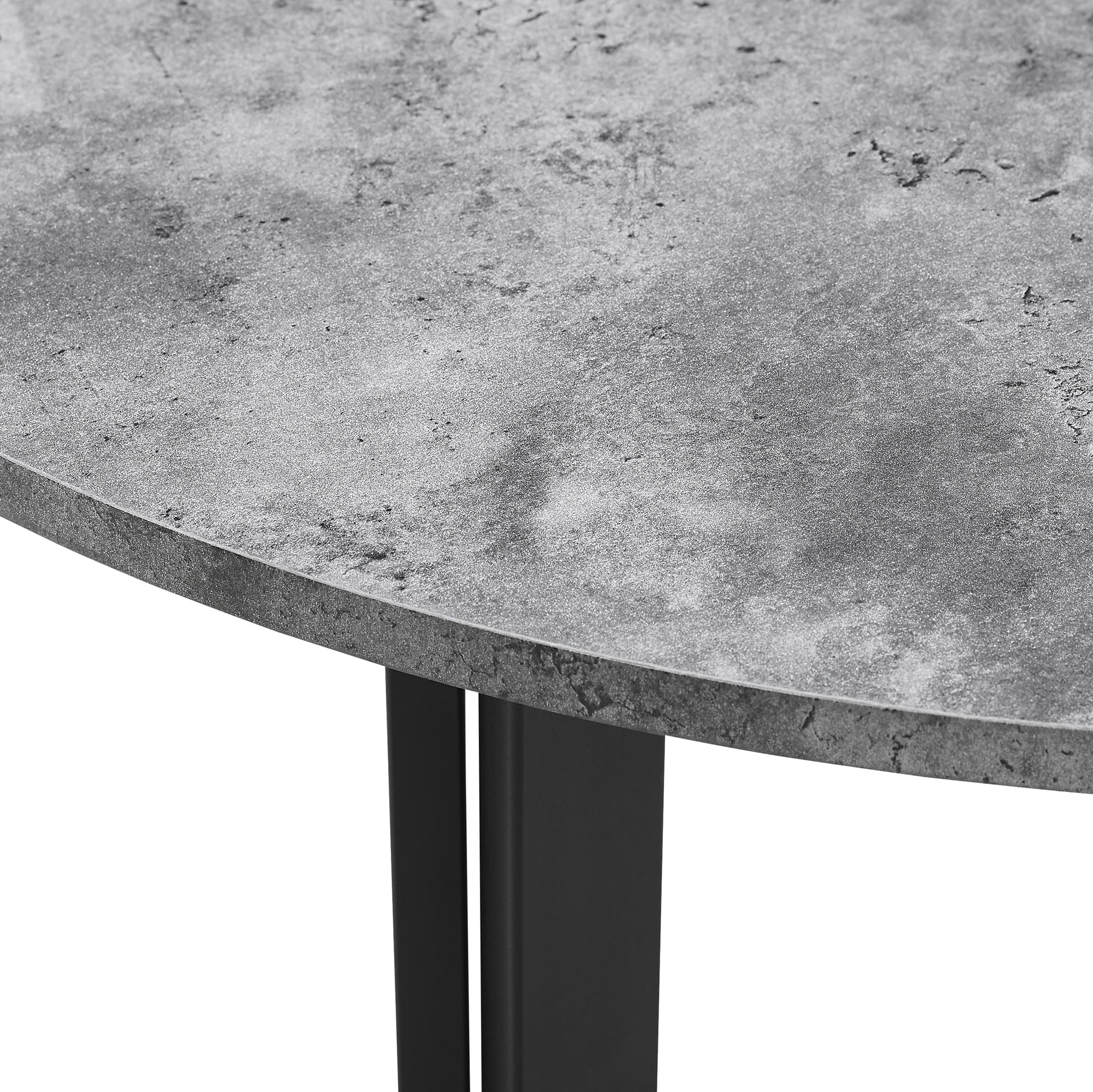 Manor Park Modern Round Coffee Table, Dark Concrete