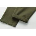 thumbnail image 7 of LittleSpring Toddler Boys Pull on Pants Adjustable Elastic Waist Cotton Solid Relaxed Fit Army Green 3T, 7 of 7