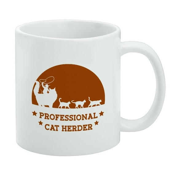 Professional Cat Herder Funny White Mug
