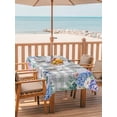 thumbnail image 2 of Outdoor Tablecloth with Umbrella Hole for Patio/Picnic/Party/Camping, Watercolor Flowers Waterproof Table Cloth Rectangle Table Cover Washable, Spring Butterflies Floral Gray Plaid (60"x 120"), 2 of 8