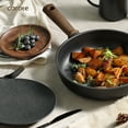 thumbnail image 6 of Carote 25Pcs Nonstick Cookware Sets, Titanium Pots and Pans Non Stick with Knife Set, Black, 6 of 12