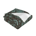 thumbnail image 3 of XMXT Throw Blanket, Arabesque Ethnic Paisley Floral Machine Washable Blankets for Sofa, 80 x 60 inches Multicolor, 3 of 9