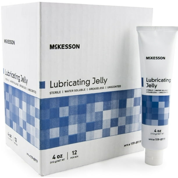 McKesson sterile Lubricating jelly lubricant 4 oz tubes water based 24