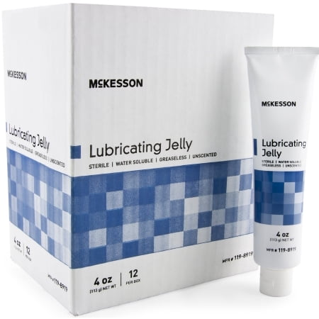McKesson sterile Lubricating jelly lubricant  4 oz tubes  water based 48 Count