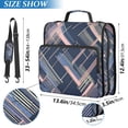 thumbnail image 2 of FORMRS Zipper Binder with Shoulder Strap 2-inch Ring 500 Sheet Capacity File Bag, Black Stripes, 2 of 5