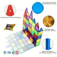 thumbnail image 4 of 32 pcs Magnetic Tiles Building Blocks 3D Clear Magnetic Blocks Construction Playboards,, 4 of 4