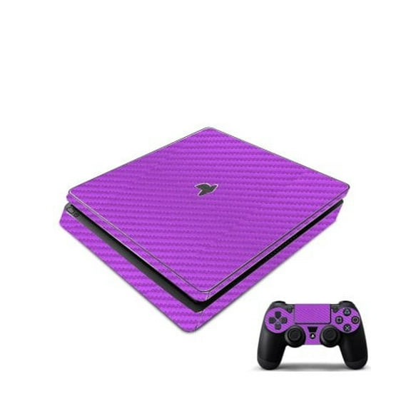 Playstation PS4 Slim Purple Carbon Fiber Console Skin