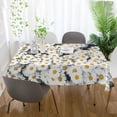thumbnail image 6 of Dreamtimes Daisy Flower Tablecloth, Waterproof Washable Polyester Square Table Cover, Durable Tablecloth for Kitchen Dining Table Party Decor ( 60"x 90"), 6 of 7