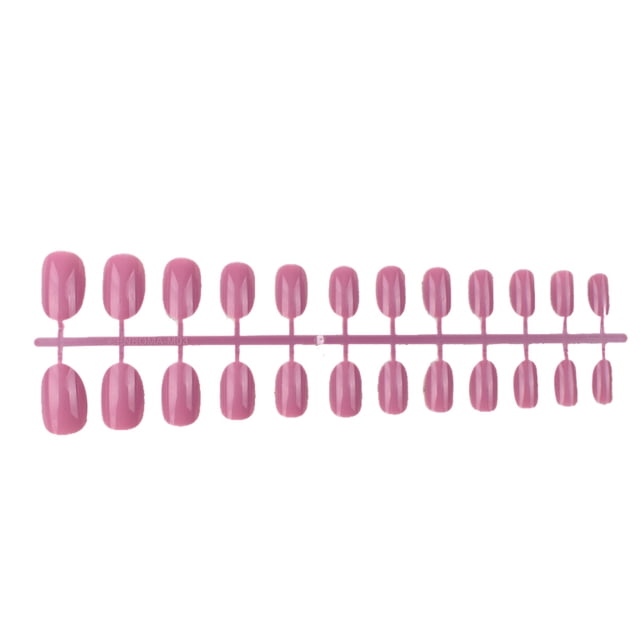 Minnieouse 24 piezas de uñas postizas de ataúd sólidas usables ordenadas DIY Artificial exquisita novela personalidad uñas acrílicas para amantes de la Juegos de manicura Tipo12 Minnieouse CE011417-12