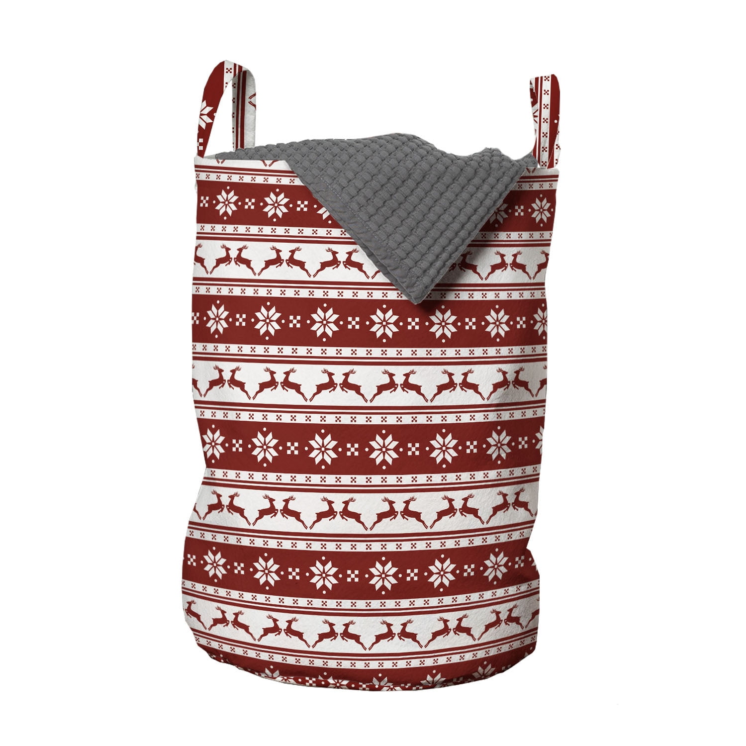 Christmas Laundry Bag, Norwegian Scandinavian Traditional Vintage Style
