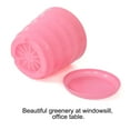 thumbnail image 3 of Uxcell Home Office Desk Plastic Cylindrical Plant Planter Holder Flower Pot Pink, 3 of 3
