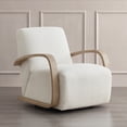 thumbnail image 4 of CHITA Swivel Accent Chair with U-shaped Wood Arm for Living Room Beedroom, Linen Fabric&Gray Wood, 4 of 9