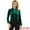 Dark Green, variant on DARING DIVA Women's Office Pocket Front Long Sleeve Button Down Velvet Shirt S Royal Blue