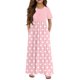 thumbnail image 3 of Girls Summer Dress Tween Dresses Short Sleeve Polka Dot Maxi Dress with Pockets Casual Summer Party Dresses for Kids Ages 3-10 ,Sie:160, 3 of 6