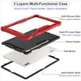 thumbnail image 3 of TECH CIRCLE 3-in-1 Case for Samsung Galaxy Tab S9 Ultra Tablet 14.6 Inch 2023 (Model SM-X910) , Heavy Duty Shockproof Rugged Kids Case Cover with Sturdy Kickstand / Pen Holder, Red, 3 of 8