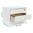 thumbnail image 2 of Desktop Storage Box with Lockable Drawers with 2* Keys White Wooden Desktop Storage Box, 3 Tiers Desk Organizer, 2 of 22