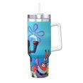 thumbnail image 1 of Goofa Gobelet Isolé sous Vide en Acier Inoxydable 40oz avec Poignée et Paille Imprimé SpongeBob SquarePants avec Couvercle Paille 2 en 1, 1 of 8