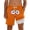 Orange, variant on Big Boy Swimwear Sets Trunks Face Prints Shorts Comfortable Double Layer Kids Summer Outfits,Orange,8-9 Years