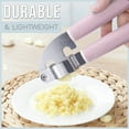 thumbnail image 2 of Dusknt A174-Nordic Garlic Press Household Manual Garlic Press Garlic Peeler Garlic Crusher Artifact Garlic Mincer Garlic Press Kitchen Tool Pink (Nordic Pink),, 2 of 6