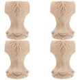 thumbnail image 2 of WEUVEB Beige Wood Furniture Legs Elegant Carved Design for Cabinets, 2 of 9
