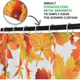 thumbnail image 2 of Fall Shower Curtain, Pumpkin Yellow Leaf Thanksgiving Autumn Farmhouse Harvest Waterproof Fabric Machine Washable for Bathroom Decor Bathtub with Hooks 72x72, 2 of 6