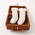 thumbnail image 4 of SUNSIOM Infant Baby Lamb Floor Socks Solid Color/Contrast Color Baby Winter Warm Thick Knit Crew Socks, 4 of 5