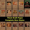 thumbnail image 4 of Póster de papel kraft grueso de One Piece Wanted Bounty Anime Luffy Sombrero de paja Piratas Cuatro Emperadores Oka Shichibukai Papel tapiz Decoración de habitación, 4 of 5