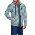thumbnail image 3 of Zip Up Hoodies for Men - Sea Shells Blue Long Sleeve Comfrt Men'S Fashion Hoodies & Sweatshirts, Jackets for Men Hoodies Pullover Clothing Clothes with Pouch, 3 of 5