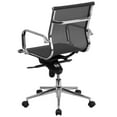 thumbnail image 4 of Mid-Back Transparent Black Mesh Executive Swivel Office Chair with Synchro-Tilt Mechanism and Arms, 4 of 6
