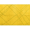 thumbnail image 1 of Ahgly Company Machine Washable Indoor Rectangle Oriental Yellow Modern Area Rugs, 4' x 6', 1 of 4