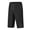 Black, variant on Men's Big and Tall Athletic Pants Quick Dry 3/4 Length Workout Bottoms Elastic Waist Drawstring Sports Trousers with Zipper Pockets