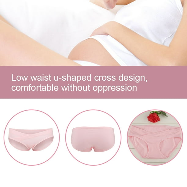 Rdeghly Breathable Cotton Pregnancy Underwear Low Waist U-shaped