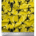 thumbnail image 1 of Soimoi Rayon Fabric Geometric Shapes & Scorpion Insects Printed Fabric 1 Yard 56 Inch Wide, 1 of 1